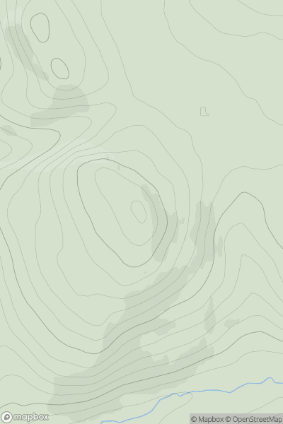 Thumbnail image for Glas Bheinn [North Skye and Raasay] showing contour plot for surrounding peak